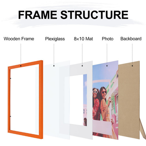 11x14 Bilderrahmen, Display Bilder 8x10 mit Passepartout oder 11x14 ohne Passepartout, Eng... - Bild 4 von 9