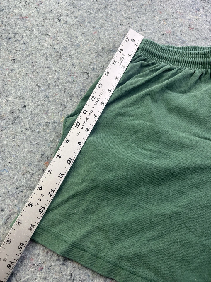 Pantalones Cortos Vintage AKA Sorority Verde Algodón De Lujo EE. UU. L 90s Greek Gear Foto 2 de 4