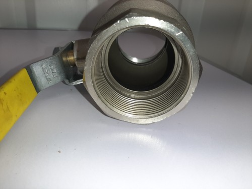 Elite-100-101 2” 50mm Yellow Lever Ball Valve CW617N DN50 PN32W - Picture 4 of 9