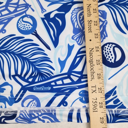 Camisa Polo Good Para Hombres Grande Golf Flex Floral Azul Absorbente Elastizada Nueva Etiqueta - Imagen 6 de 7