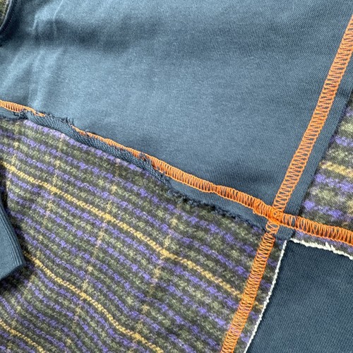 Bodega Felpa Nascosta In Plain Sight Uomo M Pullover Patchwork Colorblock Nuova con etichette - Foto 13 di 16