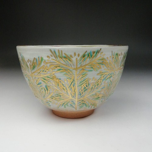 Tea bowl by Kenzan, written Wakamatsu, Narutaki kiln Hashimoto Jogaku F/S FEDEX - Picture 3 of 19