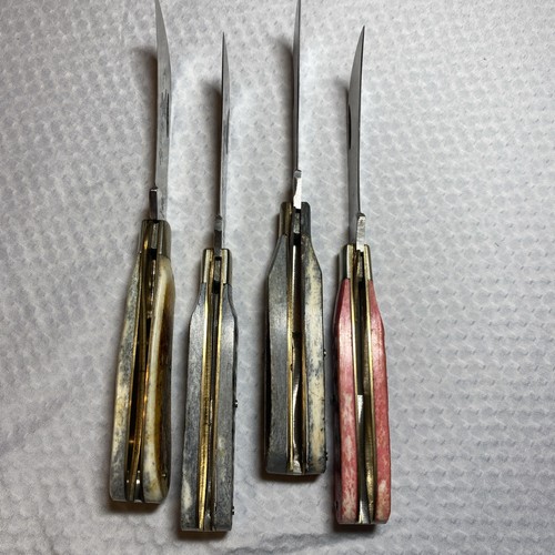 Vintage 4er Set Frost Cutlery Bone Hawk Eye Klapp Taschenmesser Japan Klinge B - Bild 13 von 19