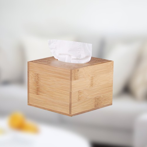 1 Stück Holz Tissue Box Quadratisch Bambus Schreibtisch Papier Box Abdeckung Servietten Halter für - Bild 6 von 12