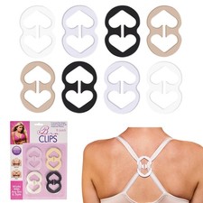 Bra Strap Clips Back Anti-Slip Holder Buckles Cleavage Control 8 Pack Straps