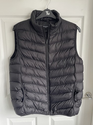 Men’s Black Brave Soul London Sleeveless Padded Gilet Size Large - Picture 2 of 11