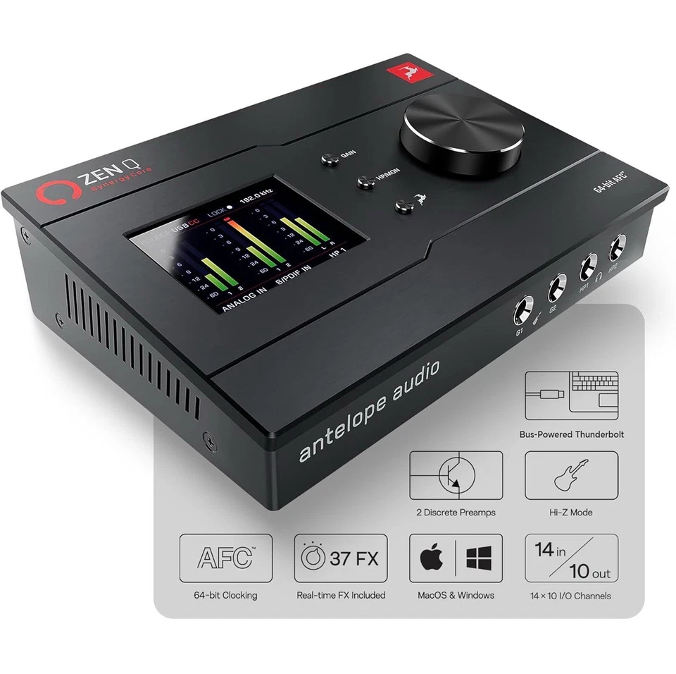 Antelope Zen Q Synergy Core Audio Interface, 14x10 Bus-Powered USB-C Interface - Image 3 of 4