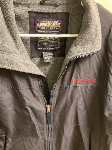 Abercrombie and Fitch Performance Fleece gefütterte Jacke Herren Gr. Small schwarz " - Bild 3 von 17