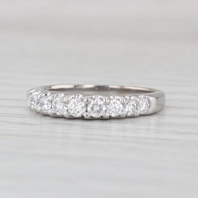 Shane Co Diamond Wedding Band 14k White Gold Anniversary Ring  Size
