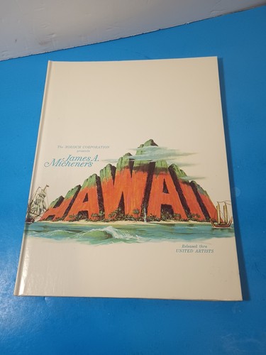 Libro de películas James A. Michener's Hawaii 1966 HC Mirisch Corp. United Artists en muy buena condición  - Imagen 1 de 5