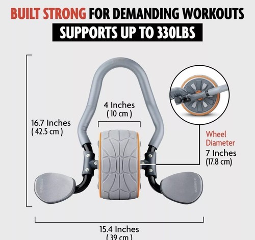 Ab Roller Wheel, Bauchtrainingsgerät für Bauch- & Rumpfkrafttraining - Bild 1 von 7
