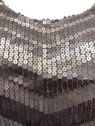 Women’s XL Silver Gray Sequin Top Blouse Worthington NWT New Holiday Metallic - Picture 4 of 7