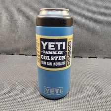 New YETI COLSTER 12oz Slim Can Cooler - Nordic Blue - Discontinued Retired NICE