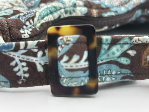 Vera Bradley Crossbody Bag Java Blue Floral Quilted Retired Boho CottageCore USA - Picture 7 of 21