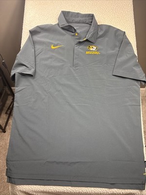 Nike Dri-Fit On-Field Polo Men s XL Missouri Tigers Black Lightweight NWOT EUC