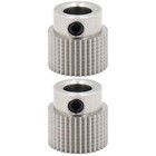  2 Pieces Printer Nozzle Football Pump Needle Extruder Wheel Dual Gear