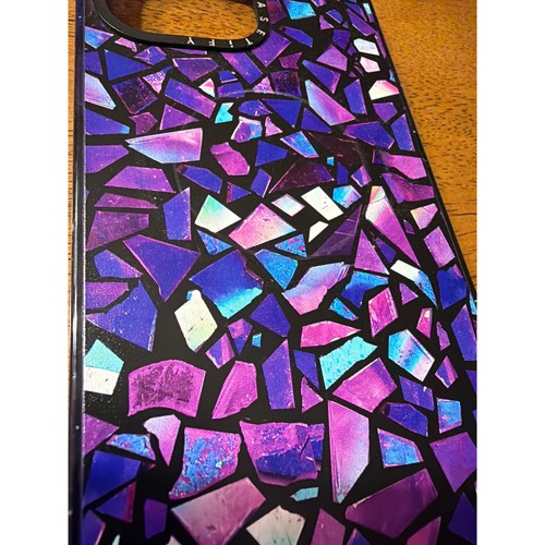 CASETiFY Impact iPhone 14 Pro Max Case Deep Crystals Peri Purple MagSafe - Picture 3 of 5