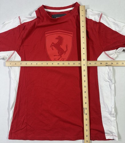 Ferrari Racing Shirt Men’s M Red White SF Scuderia Shield F1 Motorsport Tee - Picture 3 of 5
