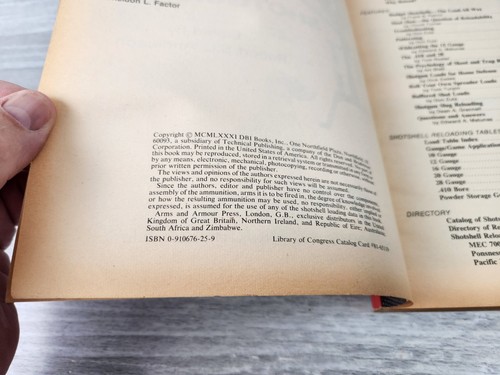 Reloading for Shotgunners by Robert S. L. Anderson (1981, Trade Paperback) - Imagen 4 de 9