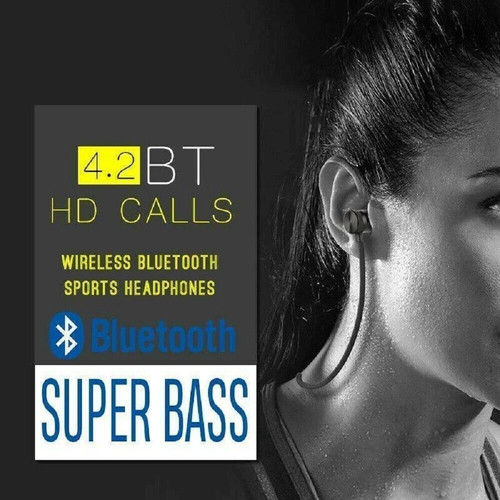 Auriculares Bluetooth inalámbricos a prueba de sudor deportivos gimnasio para Samsung iPhone - Imagen 8 de 14