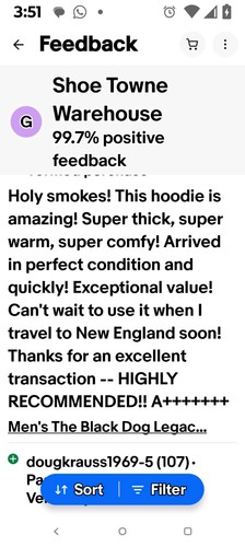 Mens The Black Dog NAVIGATOR Classic FULL EMBROIDERY 1/4 ZIP Sweatshirt SZ MED - Picture 10 of 10