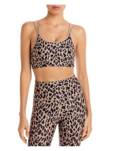 AQUA ATHLETIC Intimates Beige Animal Print Sports Bra XS - Picture 3 of 6
