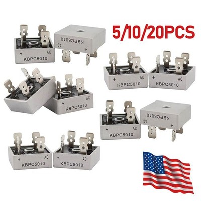 20PCS KBPC5010 50A 1000V Bridge Rectifier KBPC-5010 US Stock