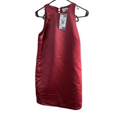 Cocktail party satin mini shift dress , New with tags Burgundy wine color  Small