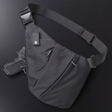 Tactical Shoulder Sling Pistol Pouch Concealed Carry Gun Holster Chest Pack Bag