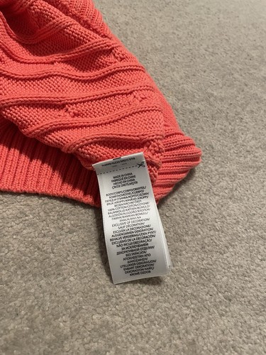 Polo Ralph Lauren Women Cotton Cable Knit Crew Neck Jumper Red Size Large - Picture 8 of 9