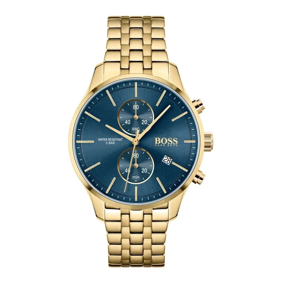 HUGO BOSS MENS ASSOCIATE WATCH HB1513841 BLUE DIAL - WARRANTY - image 3 of 4
