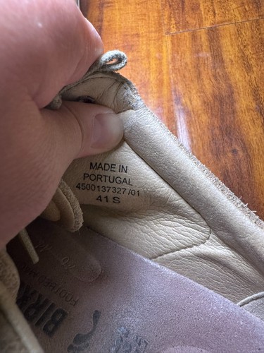 Birkenstock Beige Tan Bend Suede Leather Sneakers Shoes Comfort EU 41 W 10 M 8 - Picture 7 of 8