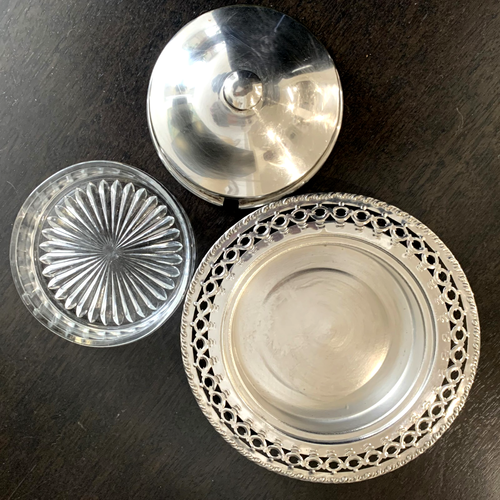 Vintage Perfection (Aust) Silver Plate - 3pc Covered Butter Dish w/ Glass Insert - Picture 7 of 9