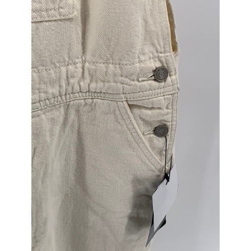 BOOHOOMAN Herren Off-White gerades Bein Relaxed-Fit Schnallendetail Overall Gr. 32 - Bild 6 von 10