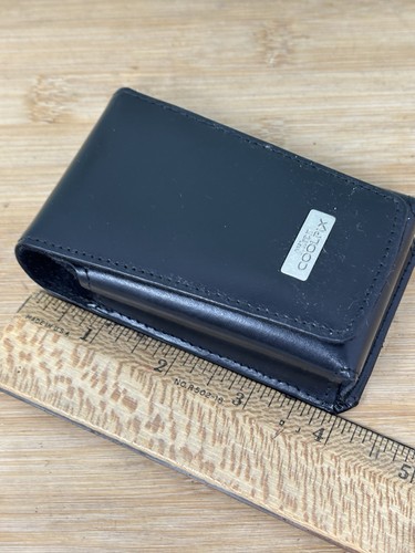 Nikon Coolpix 5810 Camera Case Belt Loop Camera Magnetic Closure BLACK Leather - Picture 4 of 6