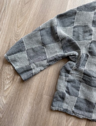 Vintage Oska Oversized Gray Plaid Cardigan 3/4 Sleeve Avantgarde - Picture 10 of 14