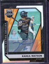 2021 Panini Elite Extra Edition #16 Kahlil Watson Optic Signatures Holo #/25
