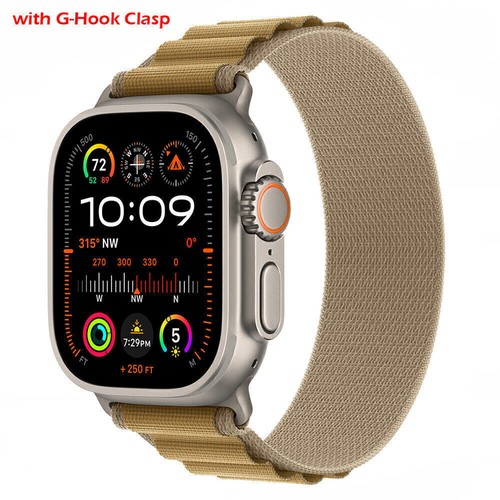 Nylon Armband für Apple Watch Series10 9 8 7 6 5 4 3 Ultra Loop 45/49mm Alpine - Bild 19 von 42