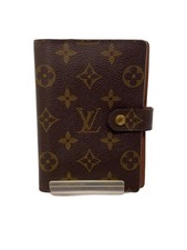 LOUIS VUITTON Notebook Cover Agenda PM Monogram Canvas PVC BRW Monogram Used
