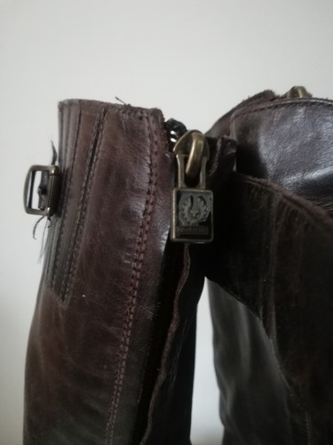 Belstaff Damen Stiefel Gr. 38 Braun Trialmaster Bikerstiefel Boots Reiterstiefel - Bild 7 von 24