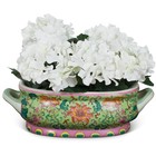 US SELLER - Famille Rose Style Ceramic Asian Footbath Planter