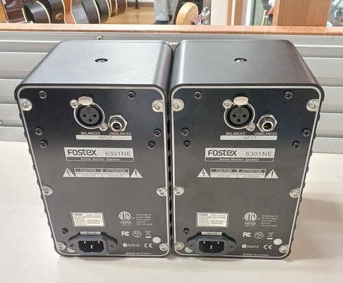 Fostex 6301NE Powered Active Monitor Speaker Pair Set Tested Used Japan - Picture 2 of 5