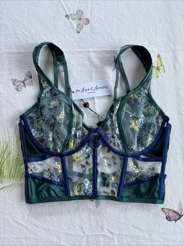 NWT For love and lemons embroidered bustier