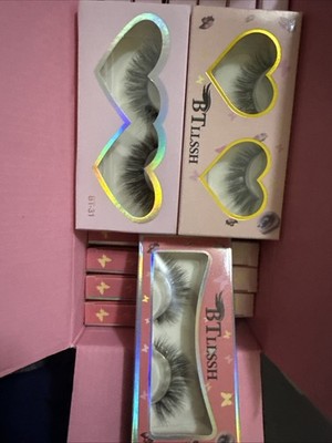 False Eye Lashes BT LLSSH Black 27 Sets In Packaging!! New Faux Minx