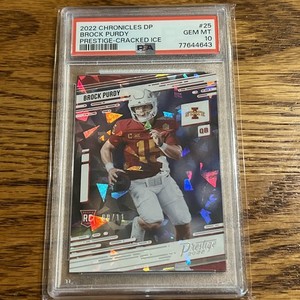 BROCK PURDY 2022 CHRONICLES PRESTIGE DRAFT PICKS CRACKED ICE /11 PSA 10 RARE