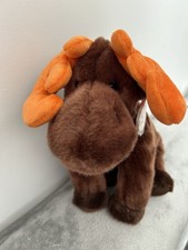TY Beanie Buddy Chocolate the Moose Plush With Tag In Plastic Protector