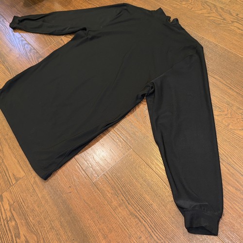 Nike Golf finto collo pullover maglietta manica lunga uomo XL ricamato swish nero - Foto 7 di 7