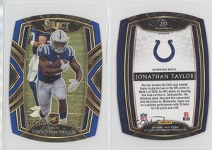 2020 Panini Select Club Level Blue Prizm Die-Cut Jonathan Taylor #253 Rookie RC