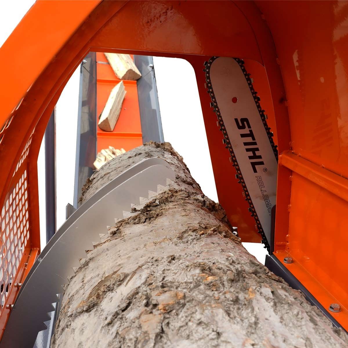 Firewood Log Splitter Processor w/ Foldable Conveyor Cut Max Size 24" x 15"