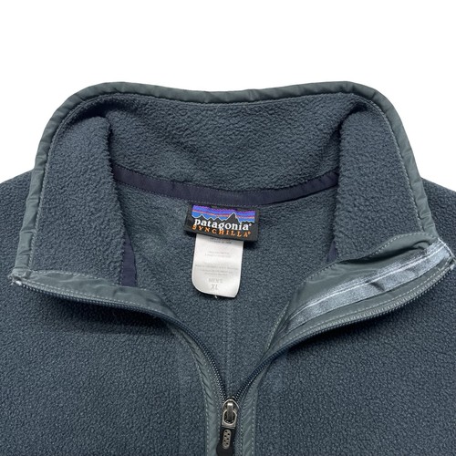 Patagonia Fleece Jacket Mens XL Charcoal Synchilla Full Zip Chest Pocket YKK - Picture 5 of 11